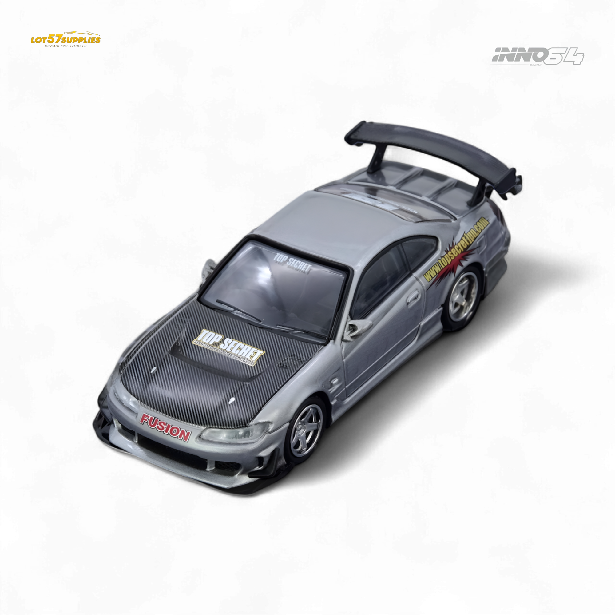 (Pre-Order) INNO64 Top Secret Silvia S15 Silver 1:64