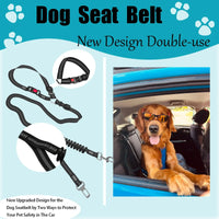 Adjustable Heavy-Duty Dog Car Seat Belt – Striped Nylon Safety Leash for Large Dogs - BIG FRENCHIES