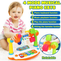 Baby Piano Musical Toy – Light-Up Keyboard & Rotating Music Toy - BIG FRENCHIES