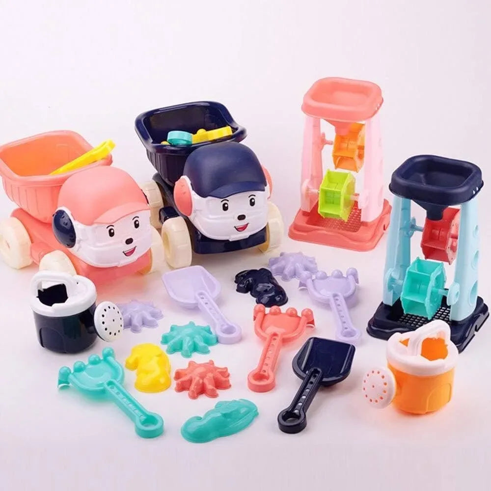 Baby Beach Sand Toys Set with Car, Shovel & Sprinkler Tools - BIG FRENCHIES