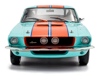 1967 Shelby GT500 #4 "Gulf Racing Tribute" Light Blue with Orange Stripes 1/18 Diecast Model Car by Solido