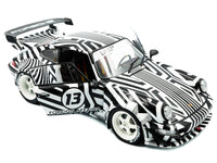2022 RWB Bodykit #13 "The Zebra" Black and White Striped 1/18 Diecast Model Car by Solido