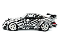 2022 RWB Bodykit #13 "The Zebra" Black and White Striped 1/18 Diecast Model Car by Solido