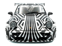 2022 RWB Bodykit #13 "The Zebra" Black and White Striped 1/18 Diecast Model Car by Solido