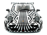 2022 RWB Bodykit #13 "The Zebra" Black and White Striped 1/18 Diecast Model Car by Solido