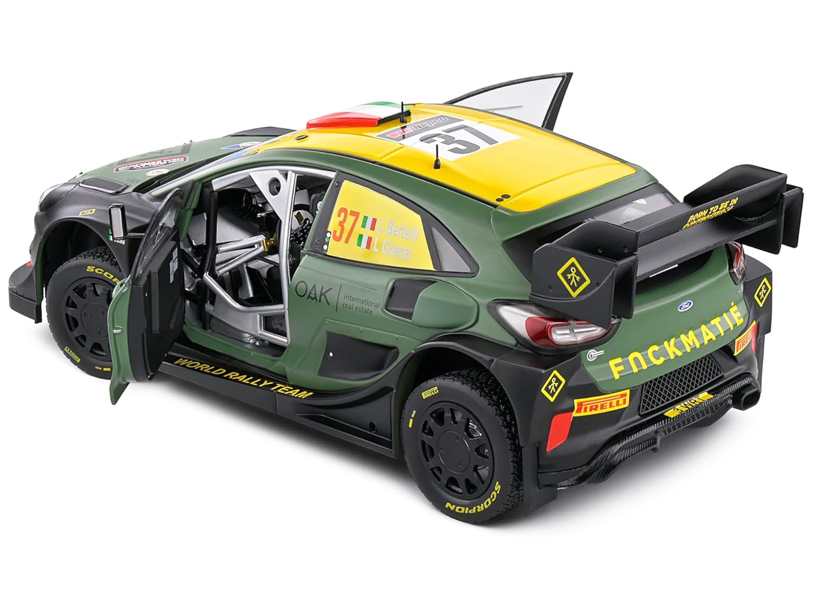 Ford Puma Rally1 Hybrid #37 Lorenzo Bertelli - Lorenzo Granai "Rally New Zealand" (2022) "Competition" Series 1/18 Diecast Model Car by Solido
