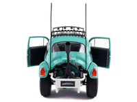 1976 Volkswagen Beetle Baja Miami Green with Pink Graphics 1/18 Diecast Model Car by Solido