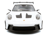 2024 Porsche 911 (992) GT3 RS White with Blue Stripes 1/18 Diecast Model Car by Solido