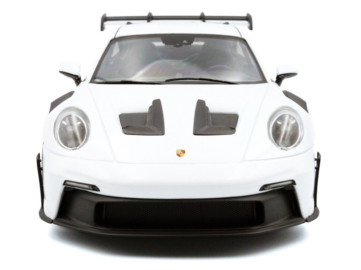 2024 Porsche 911 (992) GT3 RS White with Blue Stripes 1/18 Diecast Model Car by Solido