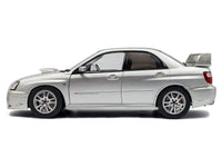 2004 Subaru Impreza WRX STI RHD (Right Hand Drive) Premium Silver Effect 1/18 Diecast Model Car by Solido