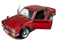 1970 Nissan Skyline (C10) Hakosuka RHD (Right Hand Drive) Red Metallic 1/18 Diecast Model Car by Solido