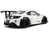 2024 Toyota GR86 LBWK Body Kit RHD (Right Hand Drive) Pearl White with Carbon Hood 1/18 Diecast Model Car by Solido