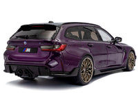 2024 BMW M3 Competition M xDrive Touring Twilight Purple Pearl Metallic with Black Top 1/18 Diecast Model Car by Solido