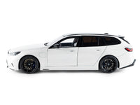 2025 BMW M5 Touring Alpine White with Black Top 1/18 Diecast Model Car by Solido