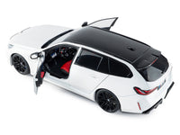 2025 BMW M5 Touring Alpine White with Black Top 1/18 Diecast Model Car by Solido