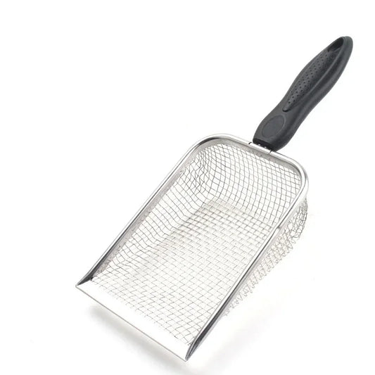 Stainless Steel Cat Litter Scoop with Long Handle | Durable & Easy to Use - BIG FRENCHIES