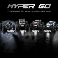 Hyper Go MJX 16209 16207 16208 16210 1/16 4WD RC Car 70KM/H Brushless RC Racing Car Remote Control Cars Off-Road Truck Toys - BIG FRENCHIES