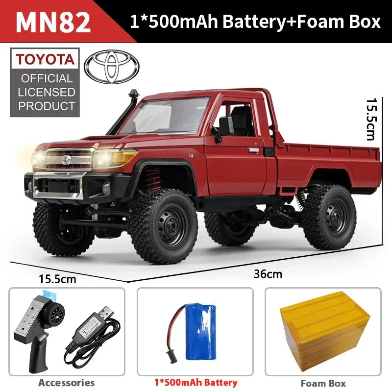 ZWN 1:12 RC Car MN82 PRO 4WD Off-Road Truck with Headlights - BIG FRENCHIES