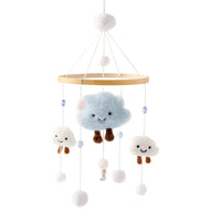 Wooden Baby Crib Mobile with Music Box Bell