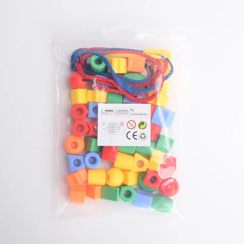 Beaded DIY Puzzle Bracelet – Educational Geometry Shape Toy for Kids - BIG FRENCHIES