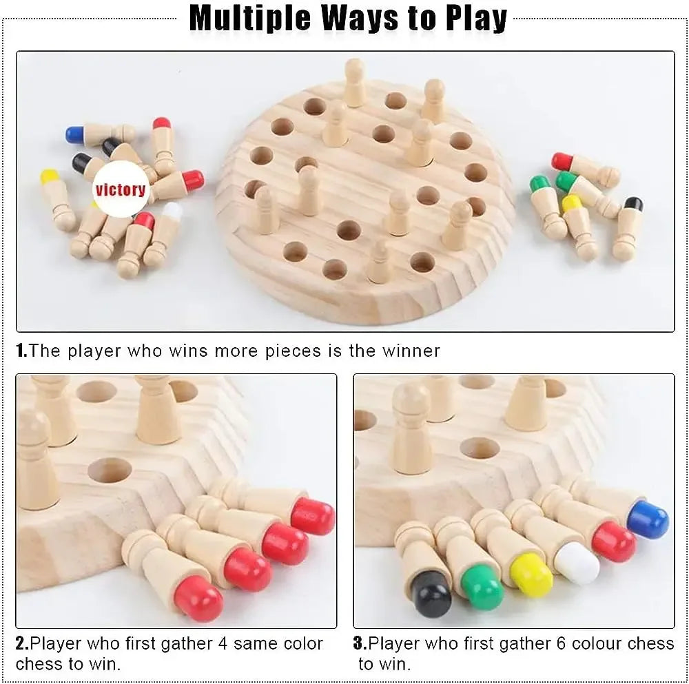 Wooden Memory Match Stick Chess Game – Montessori Learning Toy - BIG FRENCHIES