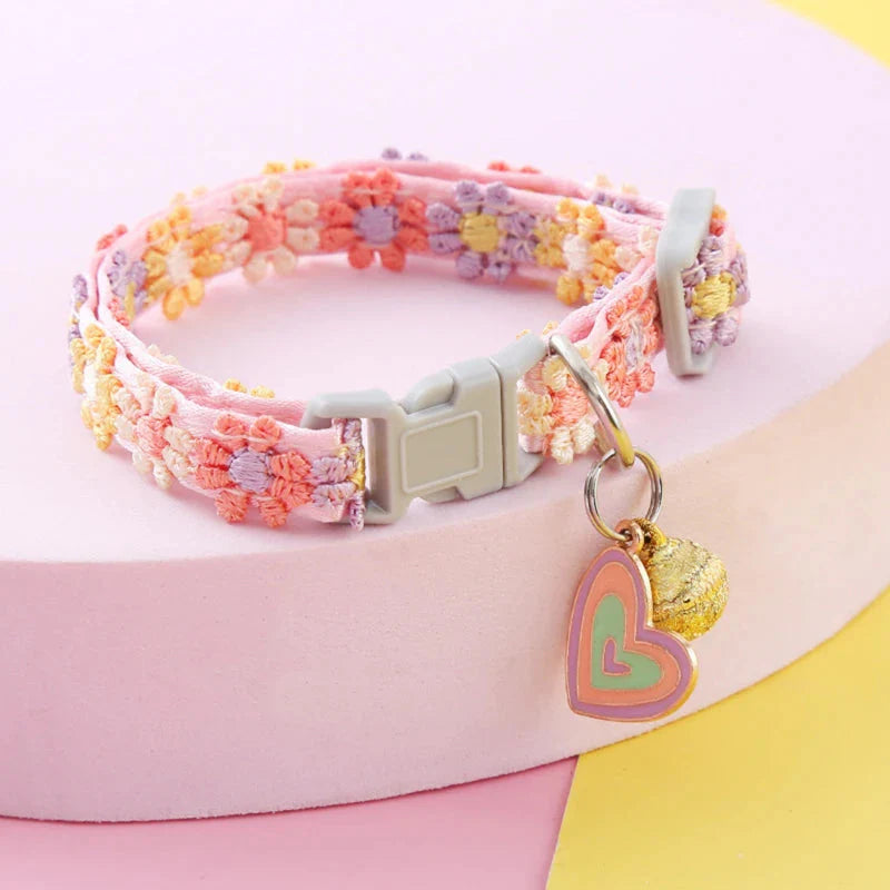 Colorful Pet Collar With Bell for Cats & Small Dogs