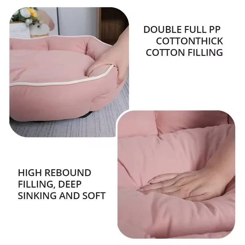 Pet Sofa Bed – Large Dog & Cat Sleeping House | Winter Warm Cushion Mat for Big Pets - BIG FRENCHIES