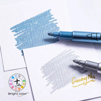 12 Colors Metallic Markers Pens Silver Gold Paint Pens for Black Paper, Glass, Rock Painting