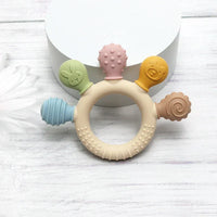 Silicone Baby Ring Teether – Multicolor Sensory Gum Relief Toy - BIG FRENCHIES