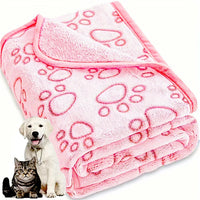 Soft Fluffy Pet Blanket – Cute Paw Print Warm Fleece Mat for Dogs & Cats - BIG FRENCHIES