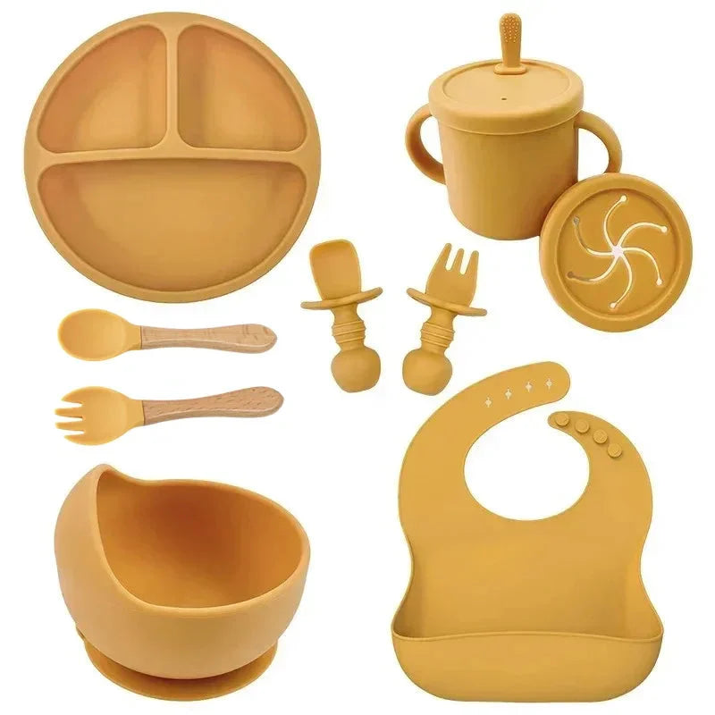 Food Grade Silicone Baby Feeding Dish Set