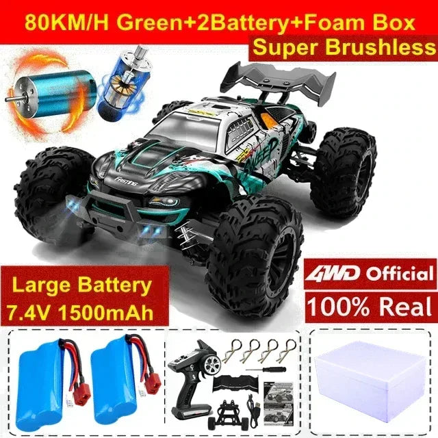 4WD Remote Control Car High-Speed 50-80KM/H Off-Road Buggy Truck - BIG FRENCHIES