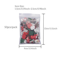 50pcs Christmas Resin Flatbacks for DIY Crafts & Jewelry Making - BIG FRENCHIES