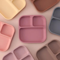 Color Kids Silicone Divided Suction Plate BPA-Free Toddler Dish