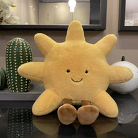 Smile Face Sun & Moon Plush Toy – Cute Cartoon Weather Pillow - BIG FRENCHIES