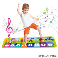 Piano Mat for Kids Kids Toddlers Floor Keyboard Dance Mat Baby Fitness Play Animal Music Blanket Instrument Toys Girl Boy Gift