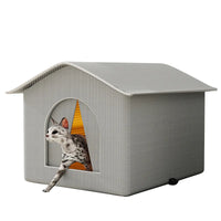 Waterproof Outdoor Pet House – Winter Warm Cat & Small Dog Cave Bed | Foldable, Washable, Cozy Shelter - BIG FRENCHIES