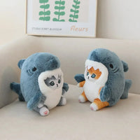 Kawaii Shark Cat Plush Toy – Soft Colorful Stuffed Doll for Kids - BIG FRENCHIES