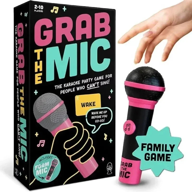Lucky Egg Grab The Mic – Family Karaoke Board Game for 2-10 Players