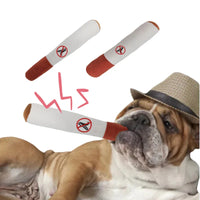 Interactive Plush Dog Cigar – Squeaky Chew Toy for Small Dogs - BIG FRENCHIES
