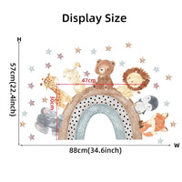 Watercolor Cartoon Animals Wall Stickers