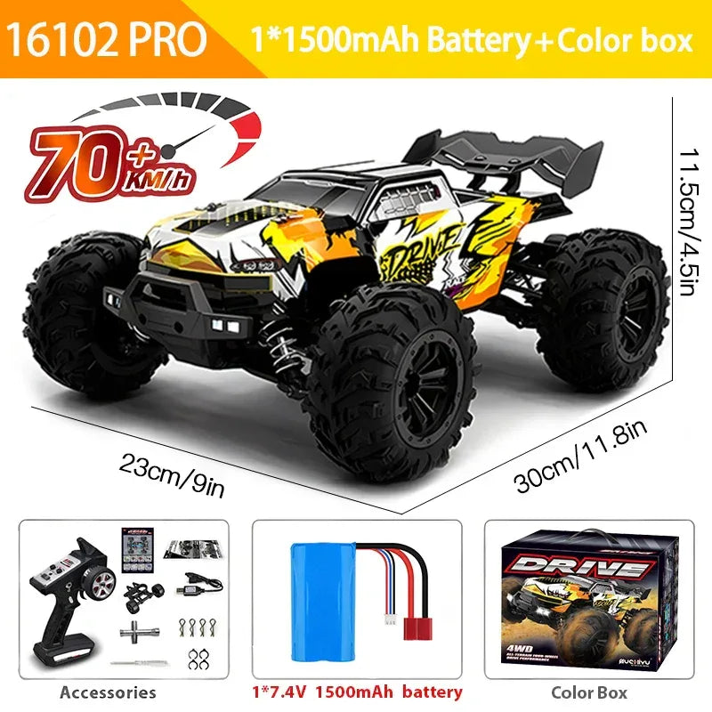 1:16 4WD RC Car 70KM/H High-Speed Drift Remote Control Truck - BIG FRENCHIES