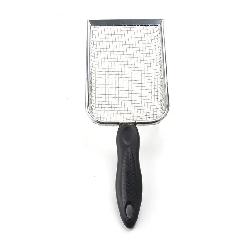 Stainless Steel Cat Litter Scoop with Long Handle | Durable & Easy to Use - BIG FRENCHIES