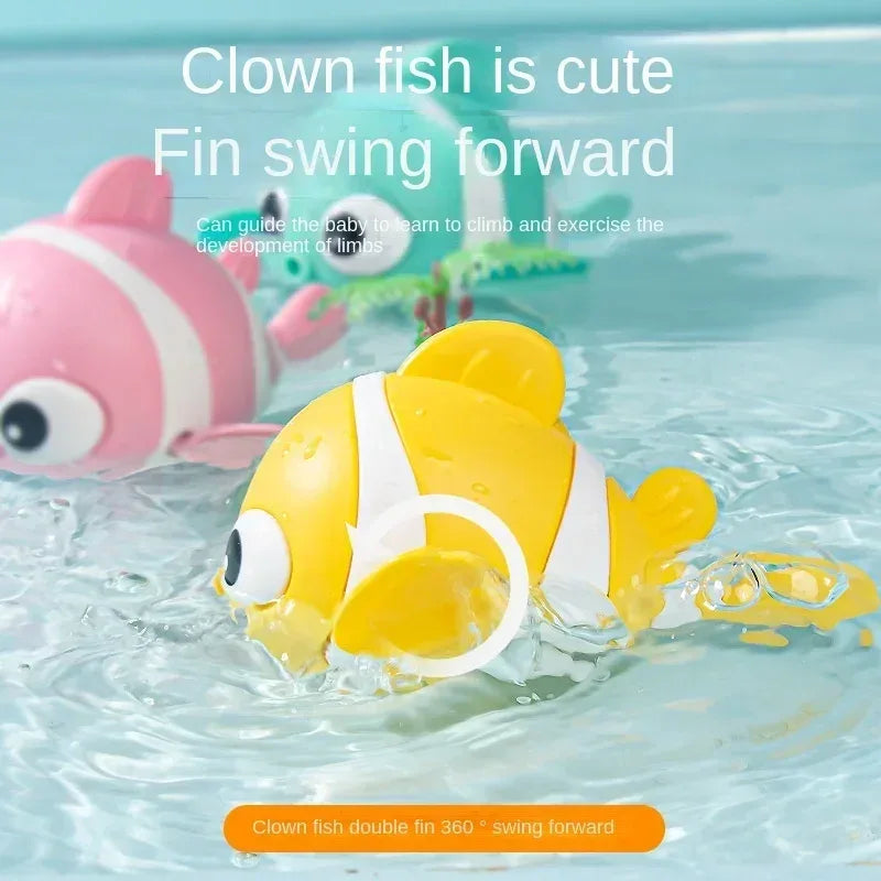 Swimming Clown Fish Bath Toy – Cute Wind-Up Baby Bath Toy - BIG FRENCHIES