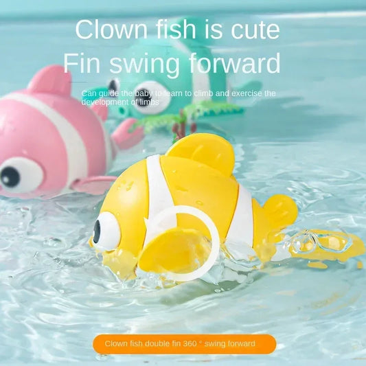 Swimming Clown Fish Bath Toy – Cute Wind-Up Baby Bath Toy - BIG FRENCHIES