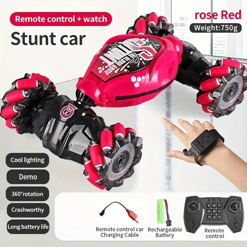 4WD RC Drift Car With LED Lights & Music 360° Stunt Climbing Toy - BIG FRENCHIES