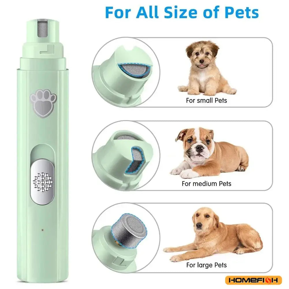 Electric Dog Nail Grinder – USB Rechargeable Pet Nail Clipper & Painless Trimmer for Small and Large Pets - BIG FRENCHIES