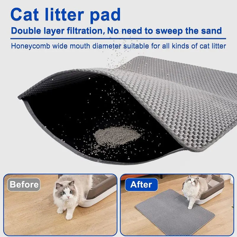 Cat Litter Mat – Waterproof Double Layer For Clean Floors - BIG FRENCHIES