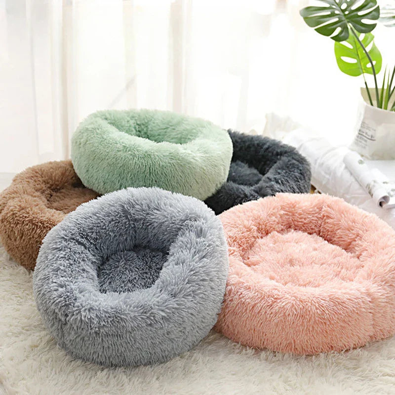 Round pet bed for anxious pets - Plush and calming - BIG FRENCHIES