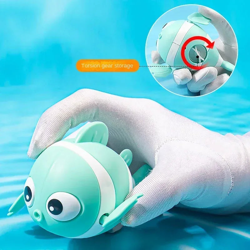 Swimming Clown Fish Bath Toy – Cute Wind-Up Baby Bath Toy - BIG FRENCHIES